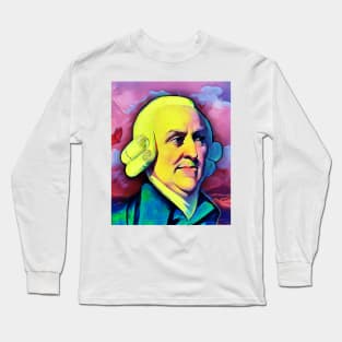 Adam Smith Colourful Portrait | Adam Smith Artwork 7 Long Sleeve T-Shirt